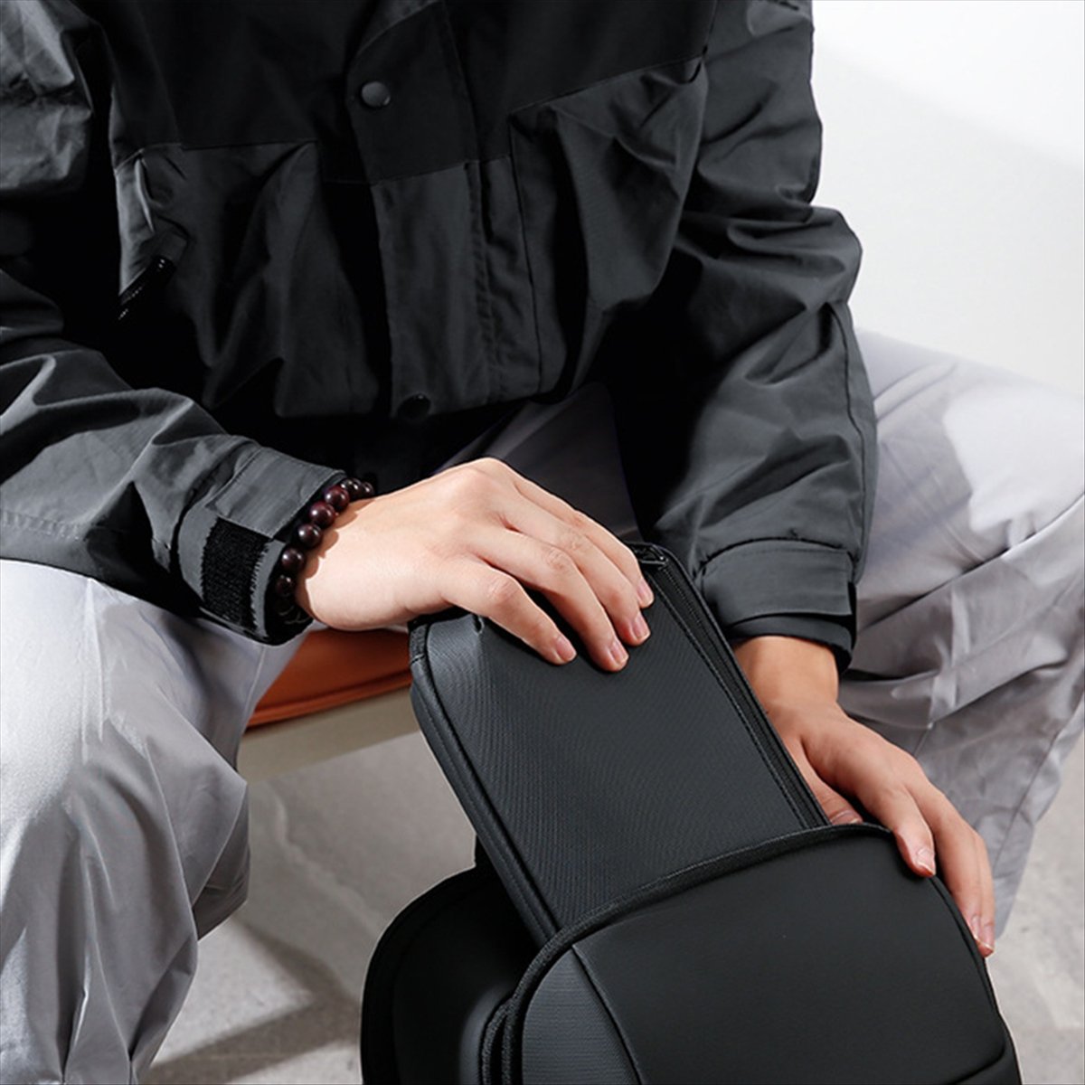 ☶❈＊♥AC1579-Waterproof Tech Pou - Tech Accessories Storage ulasan dan harga