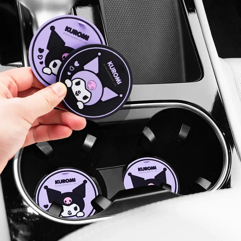 2Pcs Sanrio Kuromi Car Coaster - Kawaii Tech Accessories ulasan dan harga